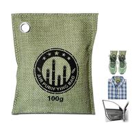2 bolsas de purificación de aire natural | Absorbente de olores de carbón de bambú para el hogar y el coche | Eliminador de olores de armario, desodorante de habitación pequeña y ambientador de coche