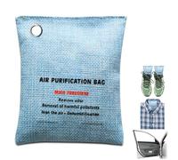 2 bolsas de purificación de aire natural | Absorbente de olores de carbón de bambú para el hogar y el coche | Eliminador de olores de armario, desodorante de habitación pequeña y ambientador de coche