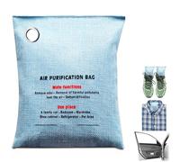 2 bolsas de purificación de aire natural | Absorbente de olores de carbón de bambú para el hogar y el coche | Eliminador de olores de armario, desodorante de habitación pequeña y ambientador de coche