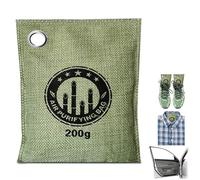 2 bolsas de purificación de aire natural | Absorbente de olores de carbón de bambú para el hogar y el coche | Eliminador de olores de armario, desodorante de habitación pequeña y ambientador de coche