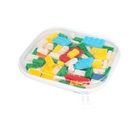 2 bolsas duras con cremallera, funda rígida transparente con cremallera, caja de almacenamiento de plástico transparente, bolsa de aseo pequeña para artículos pequeños, juguetes, bloques de