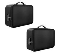 2 bolsas ignífugas de almacenamiento de documentos, cartera de transporte, almacenamiento de documentos multicapa, adecuada para documentos importantes