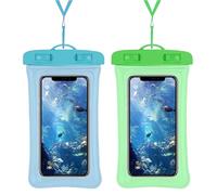2 bolsas impermeables para teléfono, universal IPX8 flotante, impermeable, bolsa seca, compatible con la mayoría de teléfonos celulares en el mercado, protector de teléfono impermeable para natación