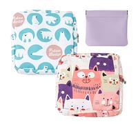2 bolsas menstruales pequeñas, 1 bolsa pequeña portátil, bolsa de almacenamiento de toallas sanitarias, bolsa de almacenamiento portátil, cremallera impermeable, una bolsa para dos propósitos