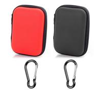 2 Bolsas Para Auriculares Y 2 Mosquetones Negros, Bolsa De Almacenamiento Rectangular, Bolsa De Almacenamiento Impermeable, Bolsa De Almacenamiento Portátil, Almacenamiento De Artículos Pequeños