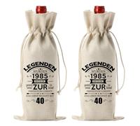 2 bolsas para botellas para 40 cumpleaños, regalos de 1985, bolsas de vino como regalo para 40 cumpleaños, regalo de vino para mujeres, esposas, hombres