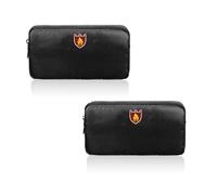 2 bolsas pequeñas ignífugas de 20 x 11 cm, bolsa de dinero ignífuga, resistente al fuego y al agua, bolsa de dinero en efectivo, bolsa de documentos ignífuga, bolsa segura con cremallera para objetos