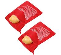 2 bolsas rojas para patatas microondas, bolsas reutilizables horneadas, microondas expresas para patatas perfectamente cocinadas