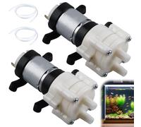 2 bombas de diafragma de 12 V: bomba de diafragma de presión de agua de 385 DC 1-2 l/min, mini bomba de succión de agua, autocebante, mini bomba de extracción de agua eléctrica de 12 V para té,
