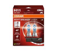 2 Bombillas H11 12V 55W PGJ19-2 OSRAM NIGHT BREAKER® LASER Compatible Con Coche