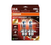 2 Bombillas H4 12V 60 55W P43t Licht-Experte OSRAM Night Breaker + 220% Heller