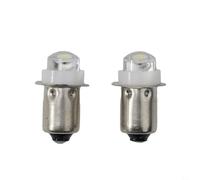 2 bombillas LED blancas de repuesto para linterna de 3 V, 4,5 V, 6 V, 0,5 W, 6000 K con base P13.5S, ángulo de haz de 180°, larga vida útil de hasta 30.000 horas, compatible con linterna o linterna