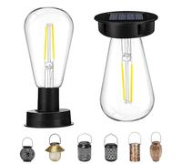 2 Bombillas Solares de Repuesto, 7 cm, con Bombilla LED Brillante, Resistente al Agua, 600 mAh, para Luces de Jardín, Farolillos Solares, Decoración de Bricolaje (2 x 7 cm)