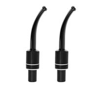 2 boquillas de plástico acrílico negro para pipas de tabaco - Boquilla de repuesto de 75 mm de longitud, apta para pipas de 10,3 mm | Boquilla de para pipas como accesorio de pipa