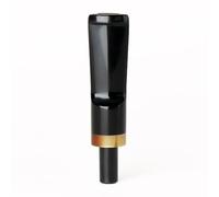 2 boquillas de plástico acrílico negro para pipas de tabaco - Repuesto de boquilla de tubo de 91 mm de longitud, apto para pipas de 10,3 mm | Boquilla para pipas como accesorio de pipa