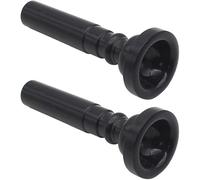 2 boquillas de trompeta de plástico negro/blanco para accesorios de trompeta de DVD