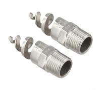 2 boquillas en espiral de acero inoxidable para eliminación de polvo y limpieza de equipos, con tecnología antiobstrucción y diseñadas para uso industrial (1/2)