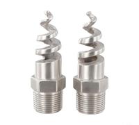 2 boquillas en espiral de acero inoxidable para eliminación de polvo y limpieza de equipos, con tecnología antiobstrucción y diseñadas para uso industrial (3/4)