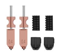 2 boquillas intercambiables rápidas de 0,4 mm para AD5X, 3D Printer Alloy Hardened Steel Tip Integrated Nozzle Kit with 2 PCS Silicone Socks and Nozzle Wiper for Flashforge AD5X