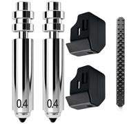 2 boquillas Kobra X de 0,4 mm integradas de acero endurecido para Anycubic Kobra X Combo Hotend Quick-Detachable Full Metal High Speed Extruder Throat Tube Print Head Kit con 2 fundas de silicona