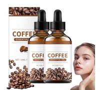 2 Botellas de Aceite de Café Cara Aceite de Café Esencial Puro Contra Las Arrugas Suero Facial De Cafeína Nutrir La Piel, Suavizar Las Líneas Finas Y Resistir La Oxidación (30ml/Botella)