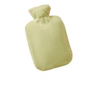 2 botellas de agua caliente goma con inyección, bolsa felpa, calentador manos, paquete calor for el vientre y los pies, almohadilla térmica Para Hombros Cintura(Green1000ml)