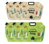 2 botellas de agua plegables de 2 galones/8 l, bolsa de agua portátil con grifo a prueba de fugas, reutilizable, botella de agua de emergencia para senderismo al aire light yellow and green 2 piezas