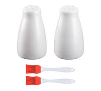 2 Botellas De Especias Y 2 Cepillos De Silicona Para Rociar, Botellas De Especias, Utensilios De Cocina, Suministros De Cocina, Pimienta Y Azúcar