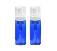 2 botellas de espuma vacías recargables de color azul cobalto de 100 ml, dispensador pequeño de jabón espumoso para jabón de manos, limpiador de pestañas, champú líquido, 3.4 onzas