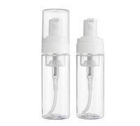2 botellas de plástico vacías de 150 ml/5 onzas líquidas, dispensador de jabón espumoso, cosméticos, artículos de tocador para jabón de manos, champú y gel de ducha, etc