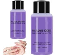 2 botellas monómero líquido acrílico de uñas 40 ml Professional Safe suave acrílico Monómero de uñas Líquido para nailon Home, líquidos