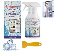 2 Botellas Spray Descongelante Congelador, Espray Descongelante Para Congelador, Fácil De Descongelar,Eliminación de Hielo para Congelador, para Ventanas, Parabrisas, Refrigerador, Auto, Casa, Dormit