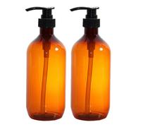 2 botellas vacías para jabón de manos y champú.