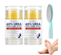 2 botes de crema de urea 60%, 40 g, crema hidratante y anticraqueo, crema reparadora de pies para piel muy seca, áspera y agrietada, crema para pies con urea con herramienta exfoliante azul