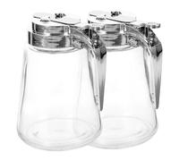 2 botes de especias dispensador de jarabe de café para barbacoa, recipiente para salsas, jarra de leche, jarra de especias, jarra de, jarra de miel, sello de acero inoxidable,