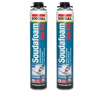 2 botes de Soudal espuma de pistola 4x4 750 ml (Soudafoam)