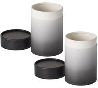 2 botes "Manila", papel de 100 g, color: negro, altura de 12,5 cm, diámetro de 8 cm