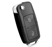 2 Botones Carcasa de Llave de Coche para Mk4 Bora Golf 4 5 6, Carcasa Mando Llave Coche Compatible con Passat Polo T4 T5, Keyshell Plegable Reemplazar Fácil de Instalar