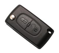 2 Botones Carcasa Mando Llave de Coche con Zócalo de Pila, RISVOWO Mando a Distancia CE0536, Funda Llaves, Carcasa Llave Plegable Compatible con Peugeot 207 307 308 407 607 807 Citroën C2 C3 C4 C5 C6