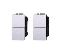 2 botones para subir, compatible con Bticino Living Light | Doble 1P + 1P 10A, blanco, mando a hombre presente, para serie civil