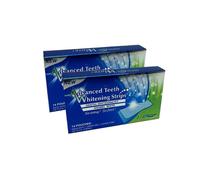 2 box Advanced Teeth Whitening Strips Toothpaste Gel Oral Hygiene Care Double Elastic Teeth Bleaching Strips False Teeth Veneers