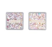 2 Box Irregular Colorful Aurora Glitter Seashell Slices Nail Art Supplies Sequins Decorations Jewels for Gel DIY Manicure Charms Set