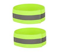 2 brazaletes de alta visibilidad, bandas elásticas de tobillo de alta visibilidad, brazaletes reflectantes, bandas de seguridad para correr, caminar, ciclismo, trotar, noche, seguridad al aire libre