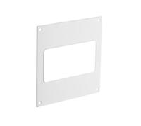 2 bridas de pared de tubo plano 110 x 55 mm, placa de montaje 778
