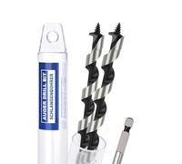 2 brocas de serpiente de 10 mm x 500 mm para madera con punta de rosca autocentrante y vástago hexagonal de 6,35 mm para madera