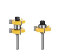 2 brocas for ranurar y machihembrar con vástago de 8 mm, brocas for fresado de espiga de 1-1/2 pulgada for herramientas de carpintería de madera