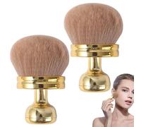2 brochas autobronceadoras, pinceles para la cara marrón, pincel corporal, pincel autobronceador, cepillo de bronceado para cuerpo facial de 3 pulgadas para base, corrector, crema