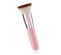 2 brochas de maquillaje densas con virola de aluminio, aplicación sin rayas para pieles sensibles, fibras que no desprende pelusa, diseño compacto sin costuras para polvo líquido