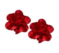 2 broches de flores de tela de satén para mujer, broche grande de flores de rosa para fiesta, baile, boda, banquete, elegante broche de moda de camelia para mujeres y niñas, 5.5 pulgadas, Large, Seda
