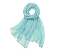 2 Bufandas de Gasa a la Moda, Suaves, de Color Liso, Transpirables, con protección Solar, hiyabs, Elegantes, for Mujer. para Mujer(Light Blue)